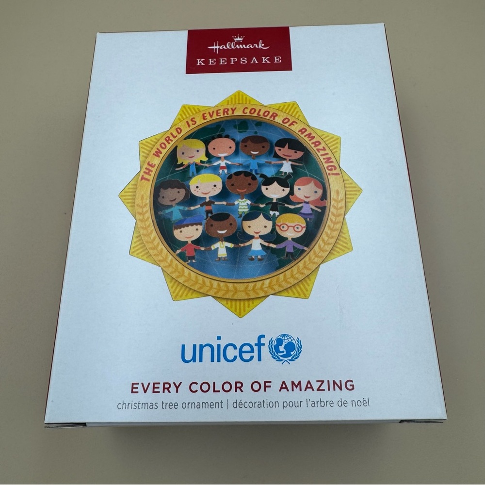 New Hallmark Keepsake Ornament with Colorful UNICEF Design 2023